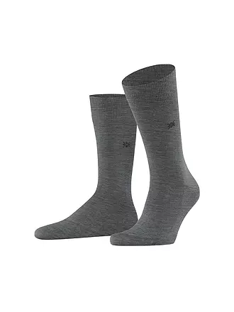 BURLINGTON | Herren Socken LEEDS black | grau