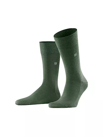 BURLINGTON | Herren Socken LEEDS black | dunkelgrün