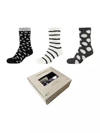 CAMANO | Damen-Socken Geschenkbox 3er Pkg black mix | schwarz