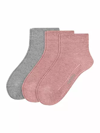 CAMANO | Jungen Sneakersocken 3er Pkg QUARTER katydid | rosa