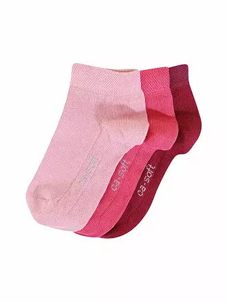 CAMANO | Jungen Sneakersocken 3er Pkg QUARTER katydid | rosa