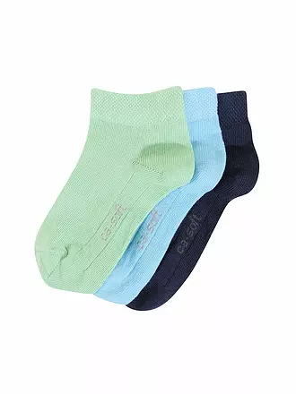 CAMANO | Jungen Sneakersocken 3er Pkg white | blau