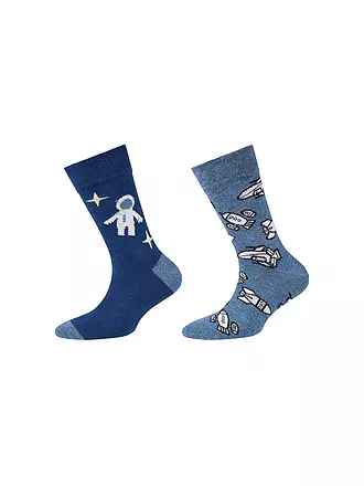 CAMANO | Jungen Socken 2er Pkg denim melange | blau