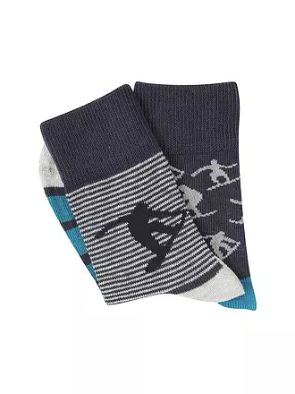 CAMANO | Jungen Socken 2er Pkg. fog melange | blau