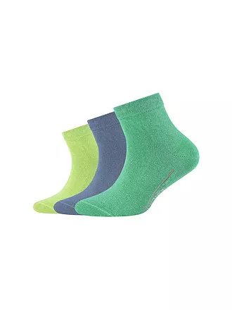 CAMANO | Kinder-Socken 3-er Pkg. ice blue melang | grün
