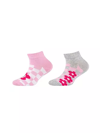 CAMANO | Mädchen Socken 2er Pkg. fog melange | pink