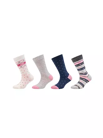 CAMANO | Mädchen Socken 4er Pkg fog melange | creme