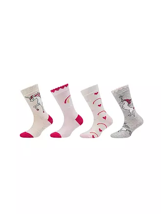 CAMANO | Mädchen Socken 4er Pkg fog melange | creme