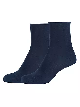 CAMANO | Rollsocken 2er Pkg black | blau