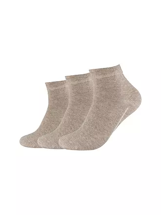 CAMANO | Sneaker Socken 3-er Pkg black | beige