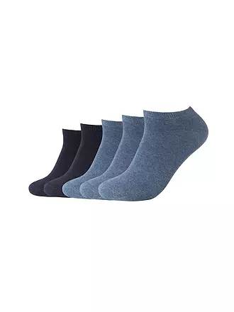 CAMANO | Sneaker Socken 5er Pkg light grey melange | dunkelblau