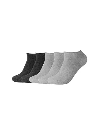CAMANO | Sneaker Socken 5er Pkg light grey melange | dunkelblau
