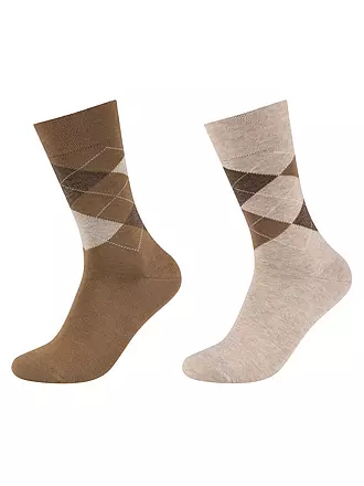 CAMANO | Socken 2-er Pkg. anthracite | hellbraun