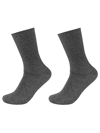 CAMANO | Socken 2er Pkg dark grey melange | schwarz