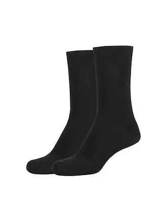 CAMANO | Socken 2er Pkg. SILKY stone melange | schwarz