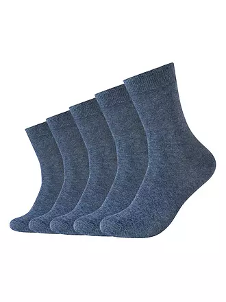 CAMANO | Socken BASIC 5-er Pkg white | dunkelblau