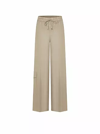 CAMBIO | Leinen Cargohose AMALIA CARGO | beige