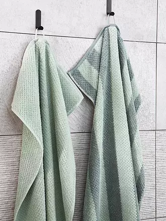 CAWÖ | Handtuch PURE STRIPE 50x100cm Beige | dunkelgrün