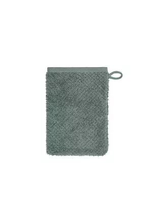CAWÖ | Waschhandschuh Pure 16x22cm Beige | dunkelgrün
