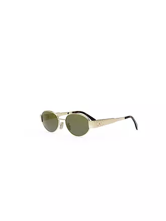 CELINE | Metal Triomphe goldene ovale Sonnenbrille | gold