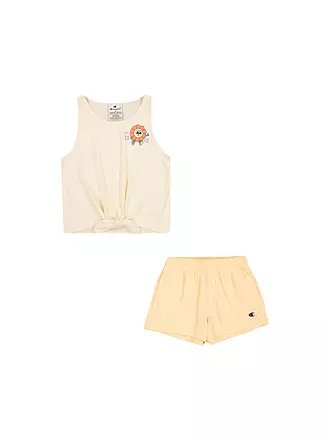 CHAMPION | Mädchen Set 2-teilig Top und Shorts | beige