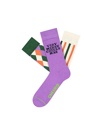 CHEERIO | Socken Geschenkbox Merry in Style 3er Pkg. | bunt