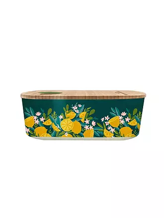CHIC.MIC | Frischhaltedose bioloco plant lunchbox oval Tropical Leaves | petrol