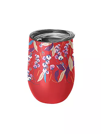 CHIC.MIC | Office Cup bioloco office 420ml Digital Flowers | dunkelrot