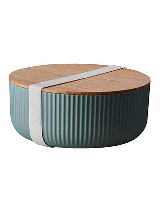 CHIC.MIC | Salatschüssel mit Bambusdeckel 22 cm Sage | hellblau