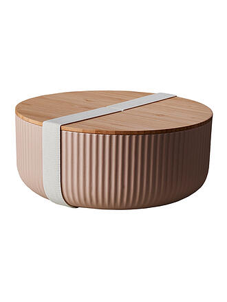 CHIC.MIC | Salatschüssel mit Bambusdeckel 22 cm Sage | rosa