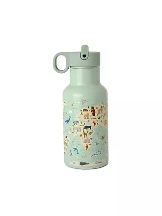 CHIC.MIC | Thermosflasche bioloco sky kids 350ml Animal Map | beere