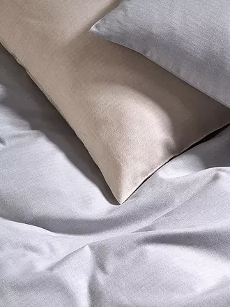 CHRISTIAN FISCHBACHER | Flanell Deckenbezug 140x200cm Grau | beige