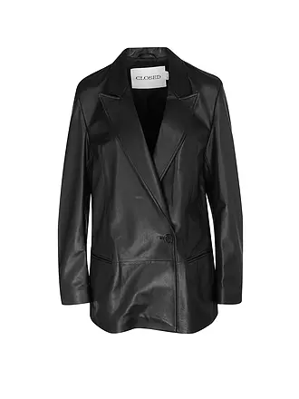 CLOSED | Lederblazer KAYCEE | schwarz