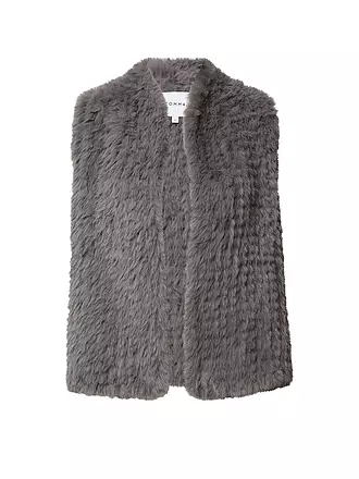 COMMA | Gilet in Felloptik | schwarz