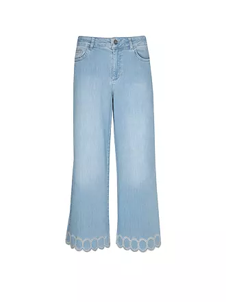 COMMA | Jeans Wide Leg 7/8 | blau