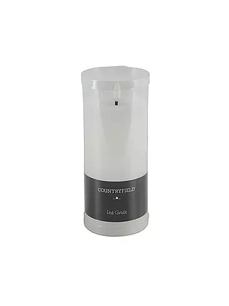 COUNTRYFIELD | Stumpenkerze Rustikal LED rd Lyon M creme | weiss