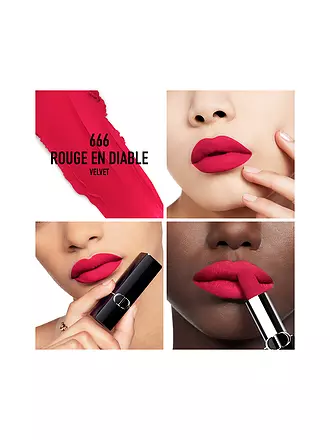 DIOR | Rouge Dior Velvet Lippenstift (999 Velvet Finish) | rot
