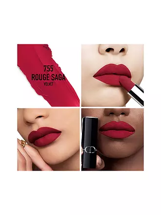 DIOR | Rouge Dior Velvet Lippenstift (999 Velvet Finish) | dunkelrot