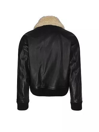 DSQUARED2 | Lederjacke AVIATOR | schwarz