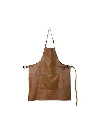 DUTCH DE LUXE | Lederschürze BBQ Style Vintage Cognac | grau