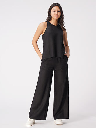 ECOALF | Leinenhose  wide leg MOSAALF | hellgrün