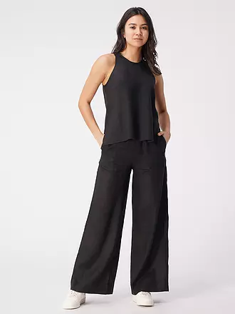 ECOALF | Leinenhose  wide leg MOSAALF | hellgrau