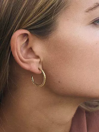 EDBLAD | Creolen TINSEL THIN CREOLES Small Steel | gold