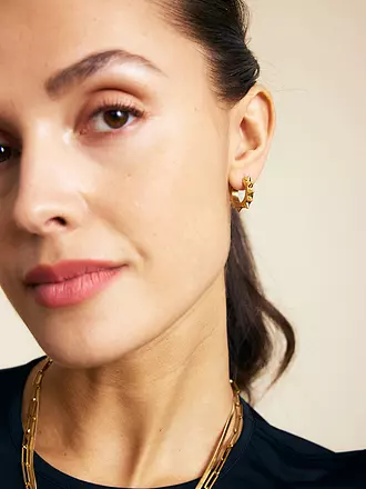 EDBLAD | Ohrringe PEAK HOOPS ICON Large Steel | gold