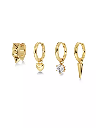 EDBLAD | Ohrringe PEAK HOOPS ICON ONE HEART Steel | gold