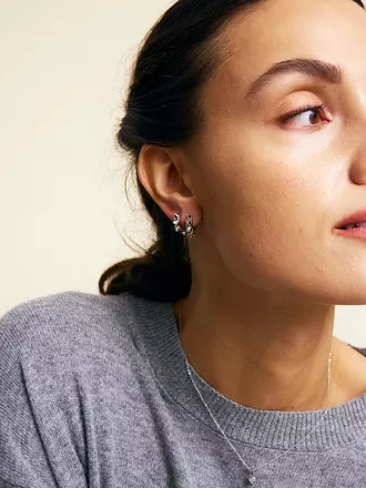 EDBLAD | Ohrringe PEAK HOOPS ICON Small Steel | silber