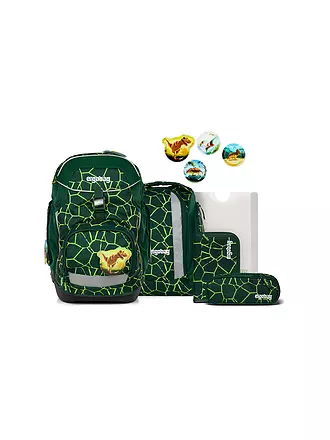ERGOBAG | Schulrucksack-Set 6tlg.  Pack BärRex | dunkelgrün
