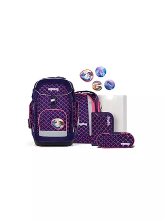 ERGOBAG | Schulrucksack-Set 6tlg. Maxi Perlentaucher | dunkelblau