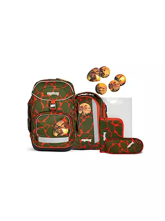 ERGOBAG | Schultaschen Set 6tlg PACK Lumi - SuBärkraft | olive