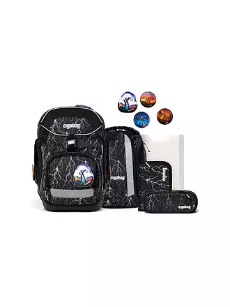 ERGOBAG | Schultaschen Set 6tlg. PACK ReflektBär | schwarz